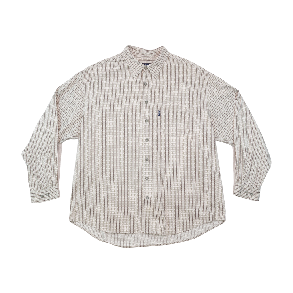 Camisa S.Oliver vintage em algodão com riscas Geométricas