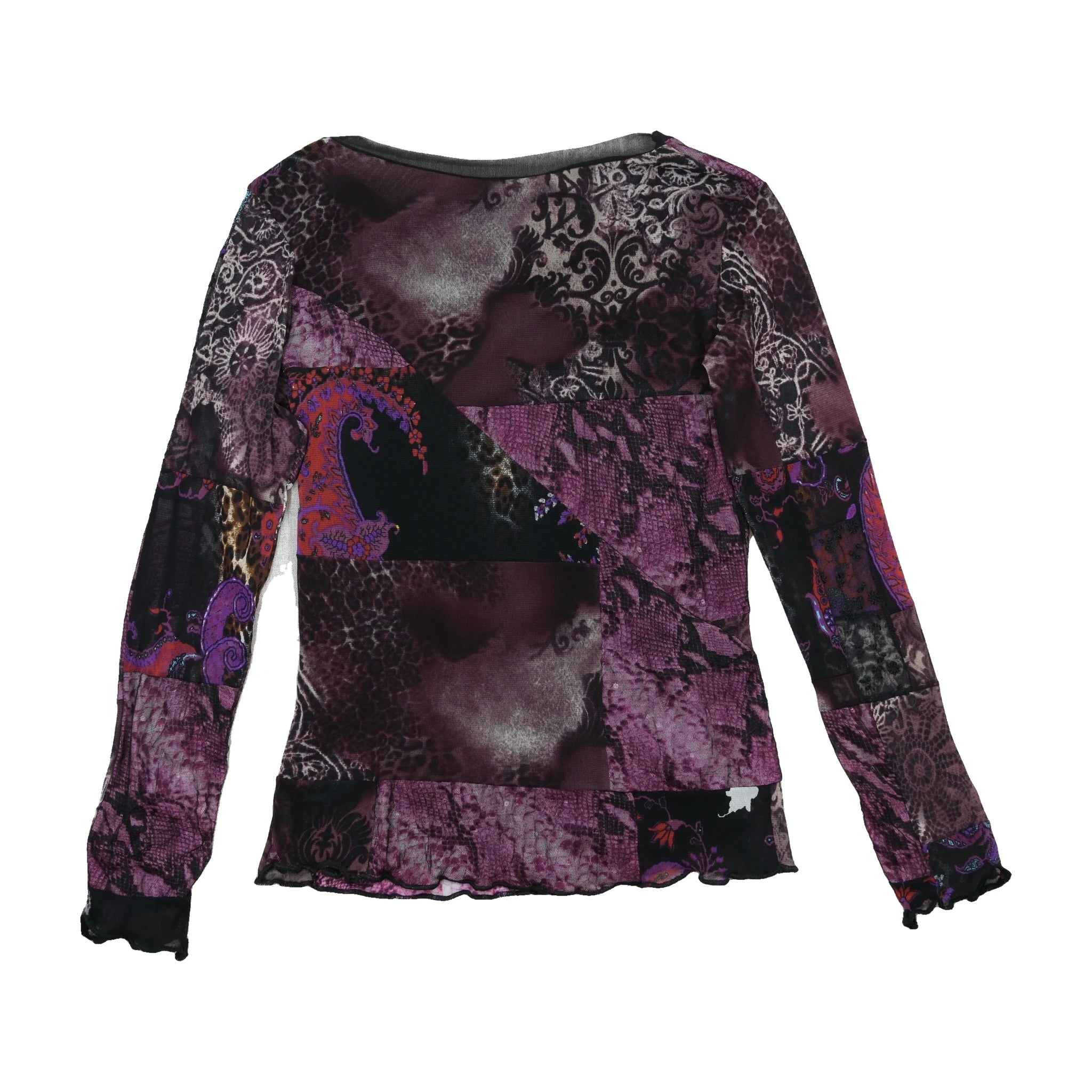 Purple Patchwork Blouse
