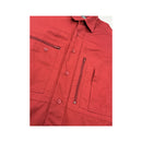 Walbusch Red Multi-Pocket Utility Button-Up Shirt