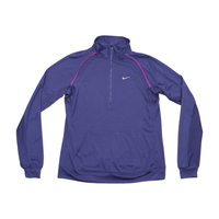 Camisola de Corrida Nike Dri-FIT roxa com Meio Fecho