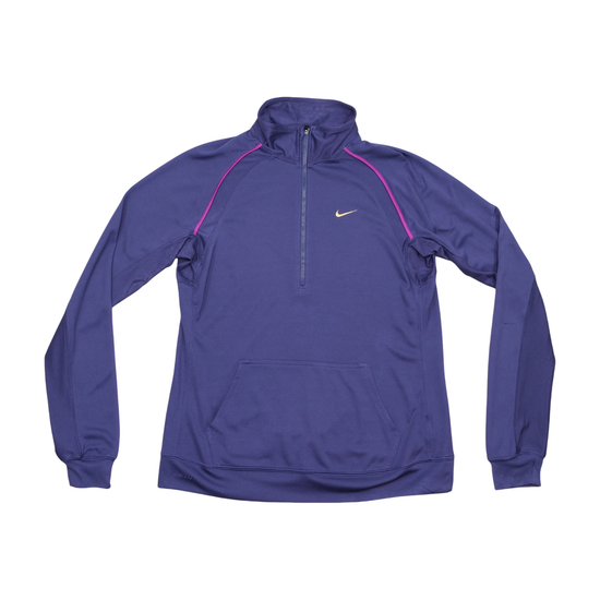 Camisola de Corrida Nike Dri-FIT roxa com Meio Fecho
