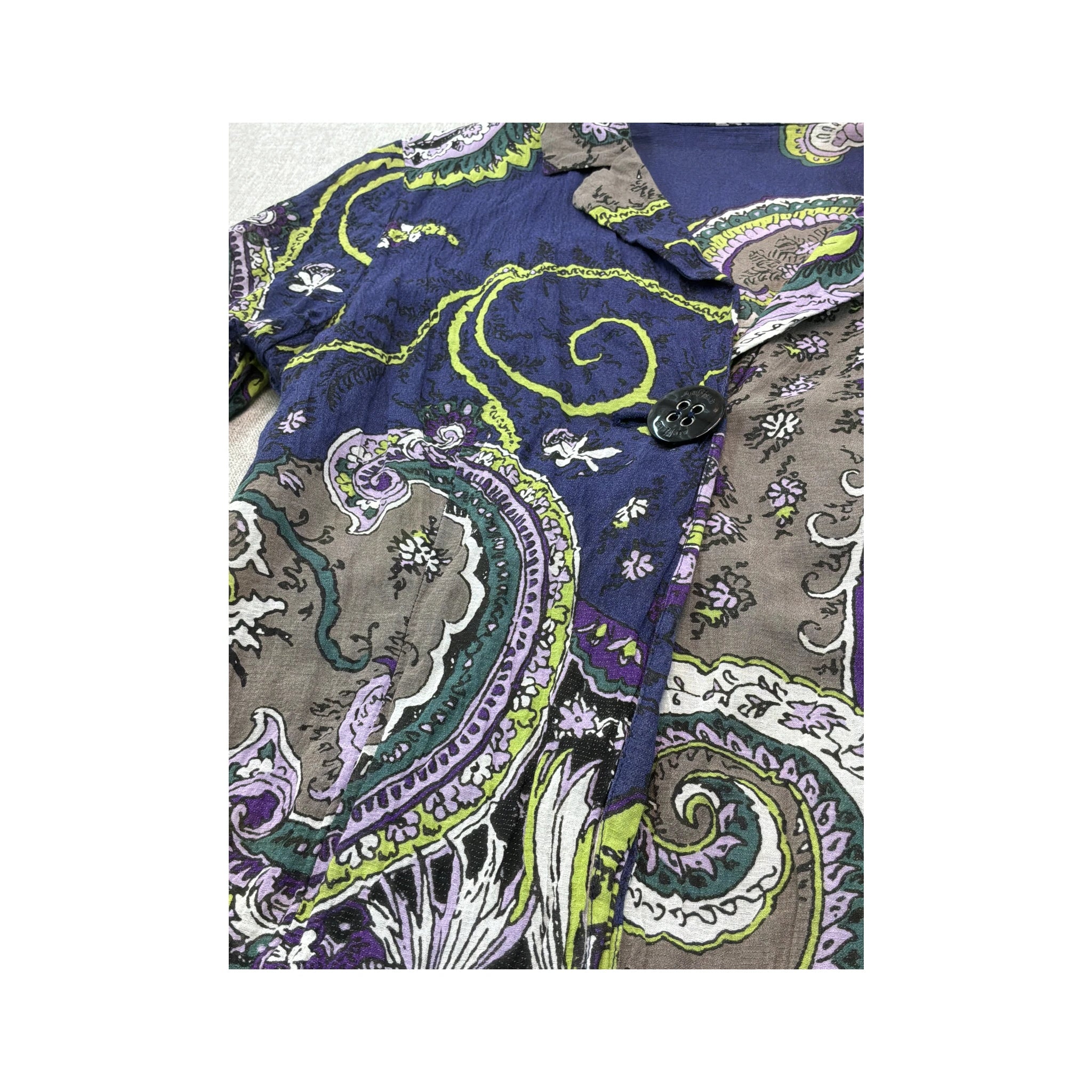 Airfield Paisley Print Cotton Blend Blouse