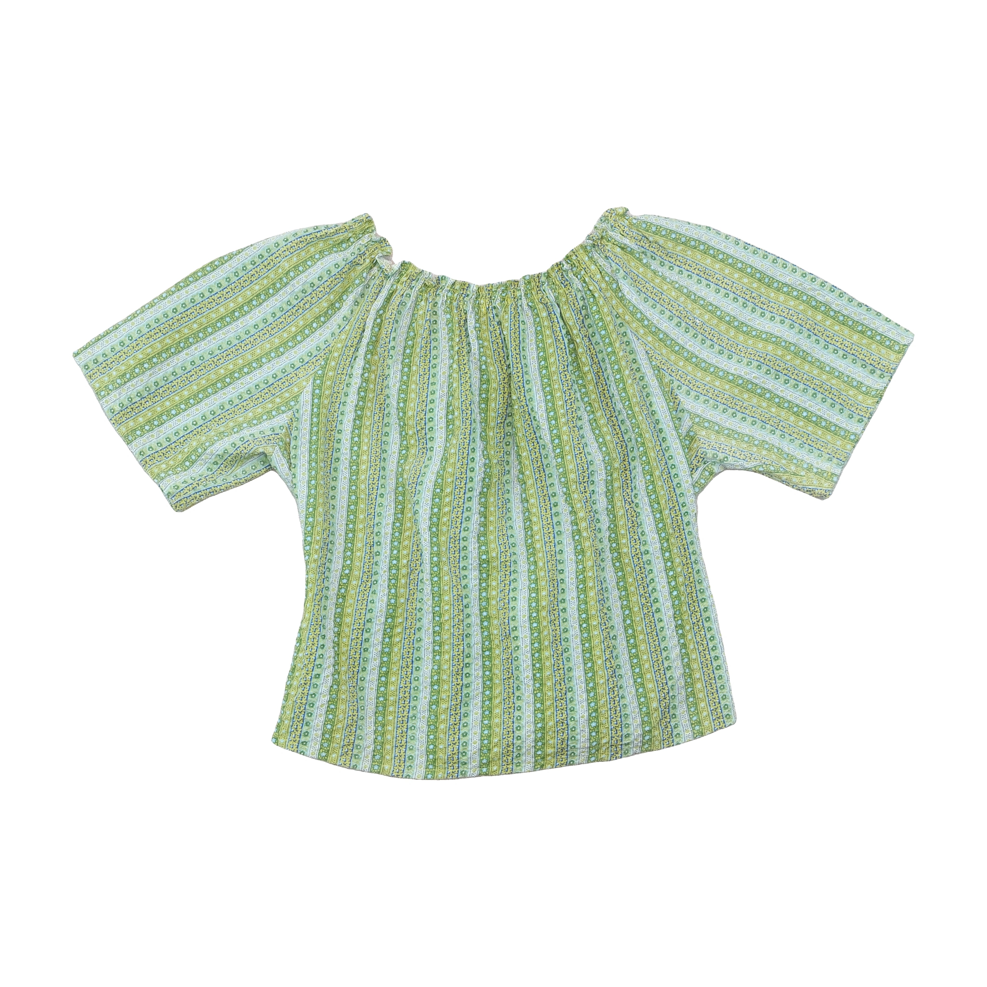 Reds Printed Ruffle Tie Front Blouse