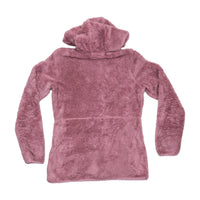 Casaco Polar com capuz Reebok Malva em Sherpa com Fecho Total
