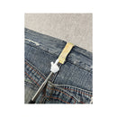 Last Girl Distressed Denim Mini Skirt