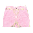 Just Cavalli Pink Tie-Dye Denim Mini Skirt