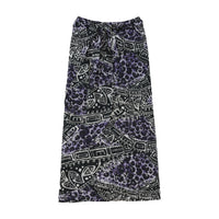 Abstract Tribal Leopard Print Midi Wrap Skirt