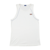 Asics Vintage White Contrast Stitch Athletic Tank Top