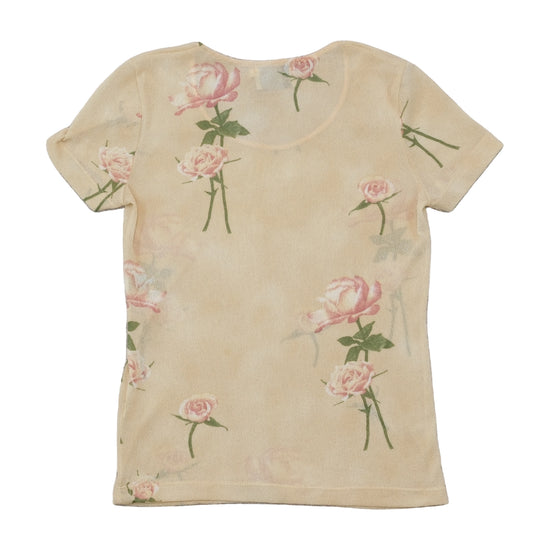 Evidence Classics Sheer Rose Print T-shirt