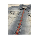 Extyn Cropped Faded Denim Zip Jacket