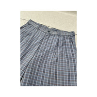 Le Frog Plaid Pleated Cotton Blend Shorts