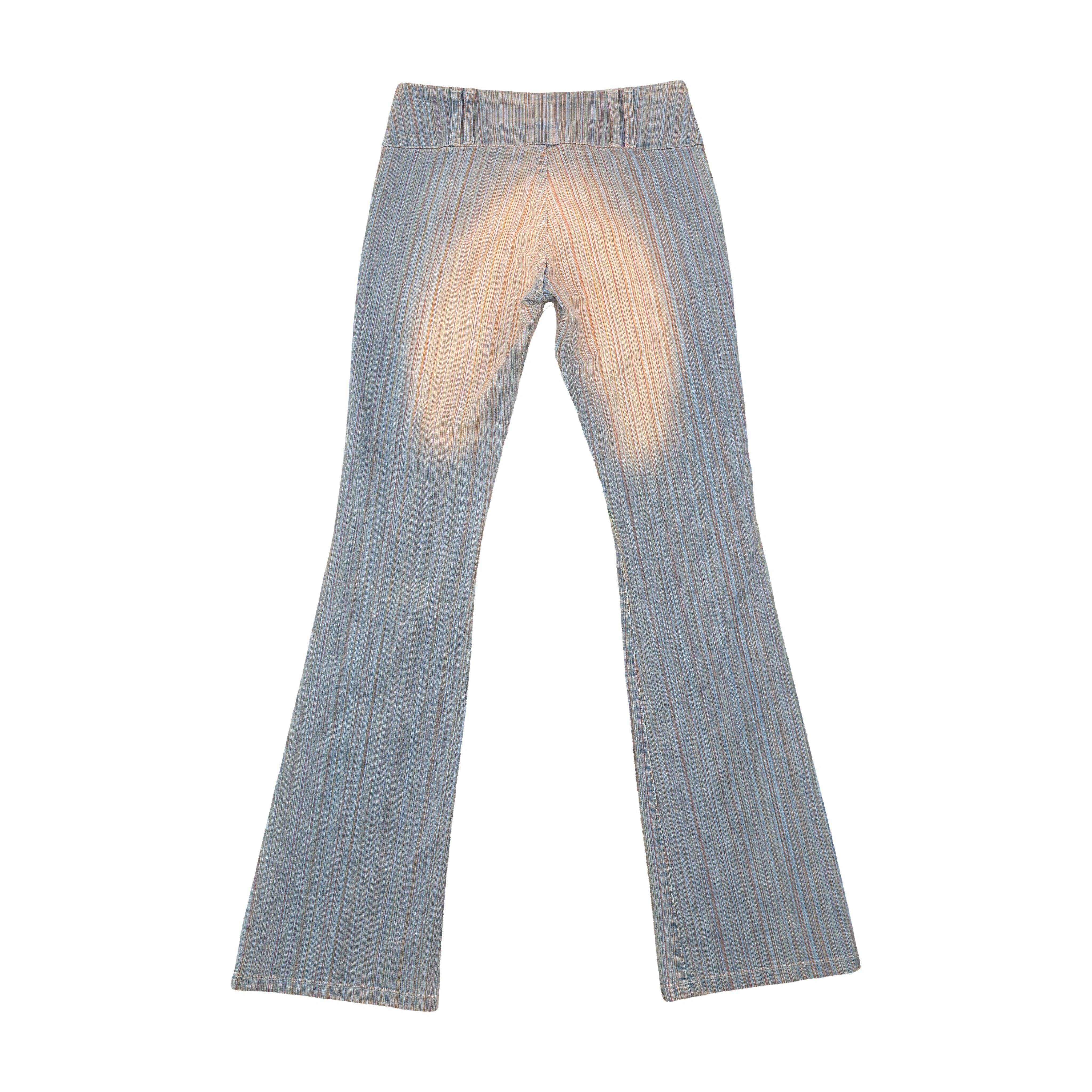 Americo Tavar Striped Flared Jeans