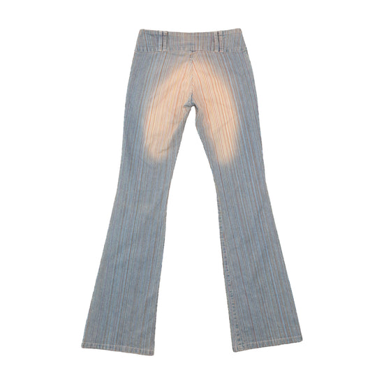 Americo Tavar Striped Flared Jeans
