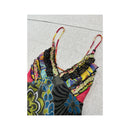 Fracomina Patchwork Ruffle Trim Slip Dress