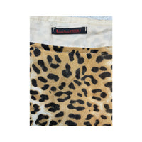 Leopard Print Tiered Ruffle Viscose Mini Skirt