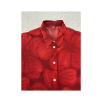 Red Floral Button Up Shirt