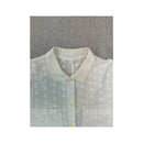 White Eyelet Pattern Button Up Shirt