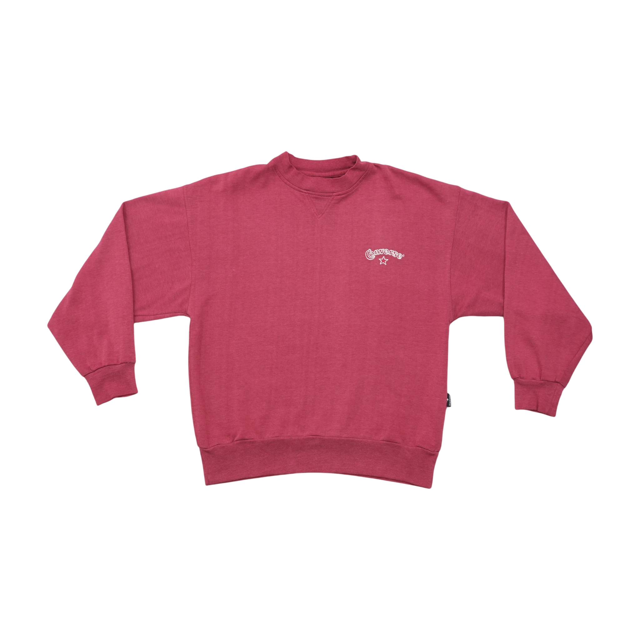 Converse Embroidered Logo Crewneck Cotton Blend Sweater