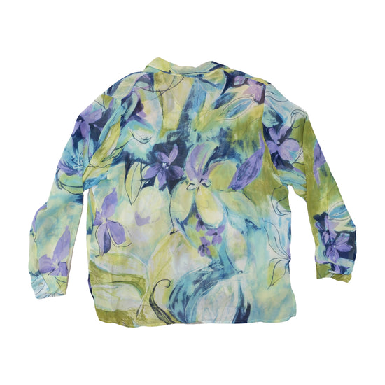 Multicolor Floral Print Button-Up Shirt