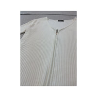 Safran Ribbed V-Neck Zip Front Sweater