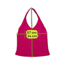 Top de alças Halter KAYAK Rosa-choque com strass