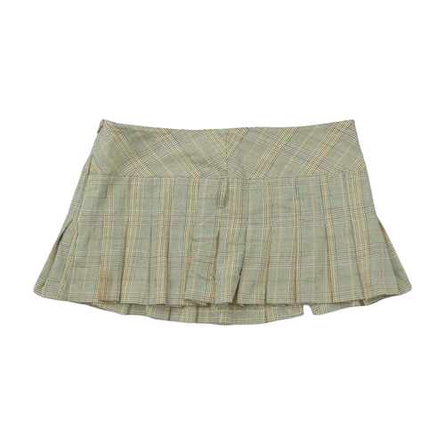 Penny Rose Pleated Plaid Mini Skort