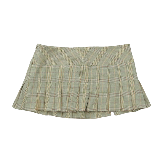 Denny Rose Pleated Plaid Mini Skort