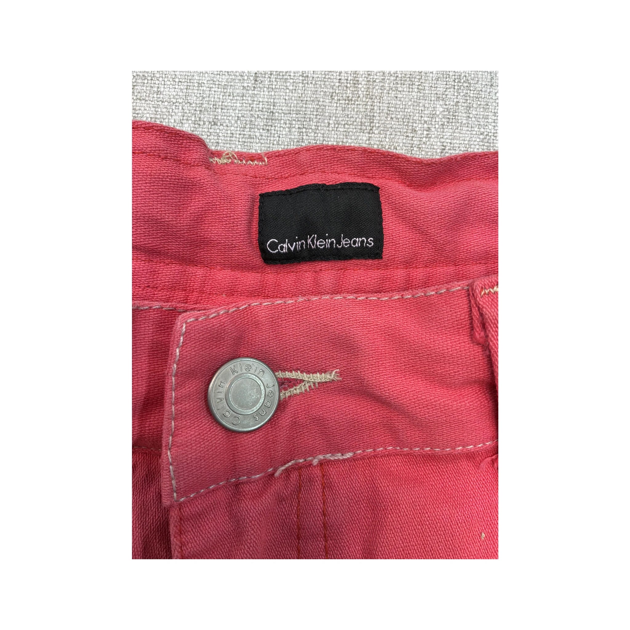 Calvin Klein Jeans Pink Zip Pocket Cotton Cargo Pants (New with Tag)