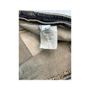 Kookai Light Wash Denim Midi Skirt with Raw Frayed Hem