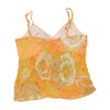 Top de alças Transparente Miss Wan com Nó à Frente e estampado abstrato
