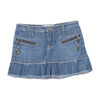 Cinque Blue Denim Pleated Mini Skirt