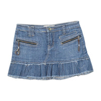 Cinque Blue Denim Pleated Mini Skirt