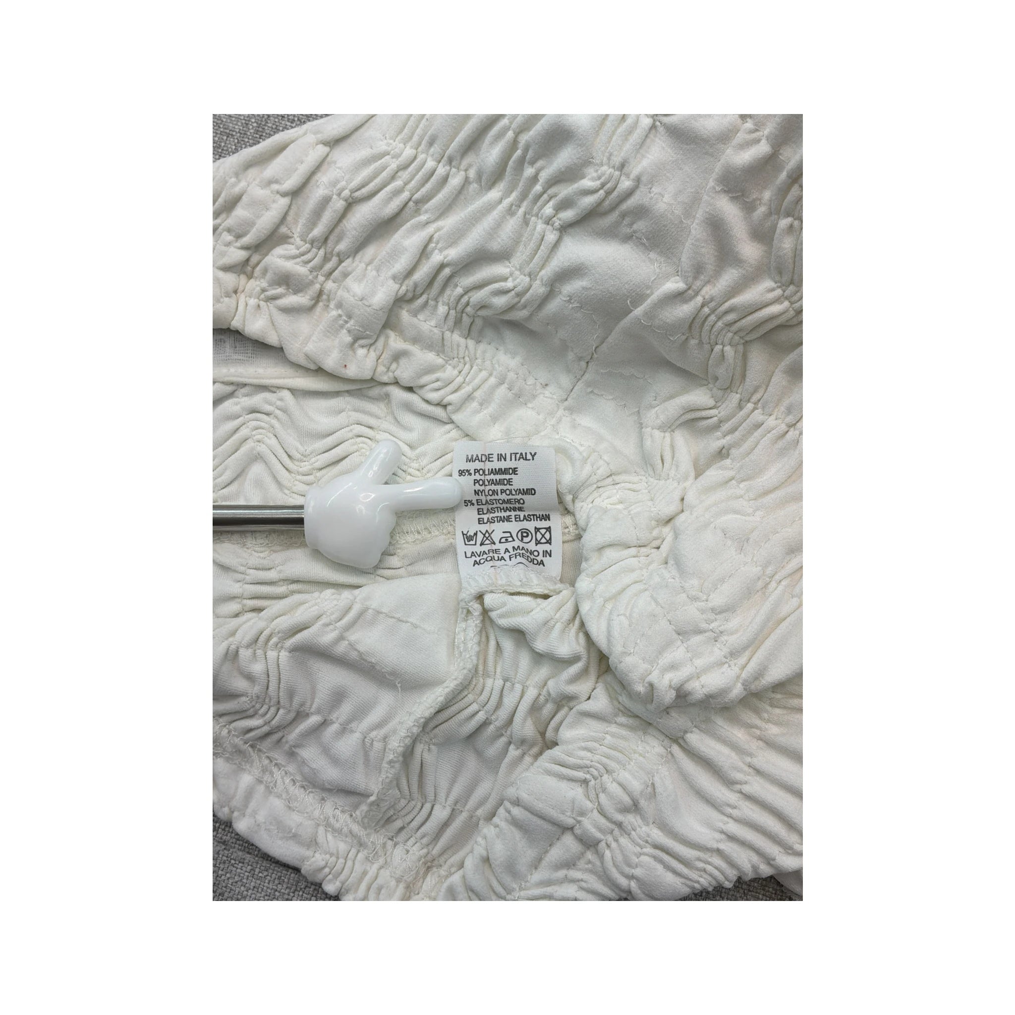 Vintage White Textured Lace Trim Hook Front Tank Top