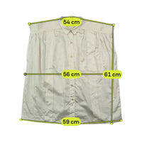 I Blues Pleated Front Button-Up Blouse
