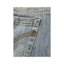Dondup Light Wash Cotton Denim Mini Skirt