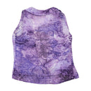 HFN Purple Abstract Tie Front Sleeveless Blouse