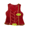 Vintage Red Patchwork Stitch Sleeveless Jacket