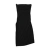 LORRAINE Black Ruched Strapless Midi Dress