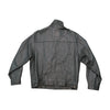 New Age by Mandle Black Leather Stand Collar Zip Jacket