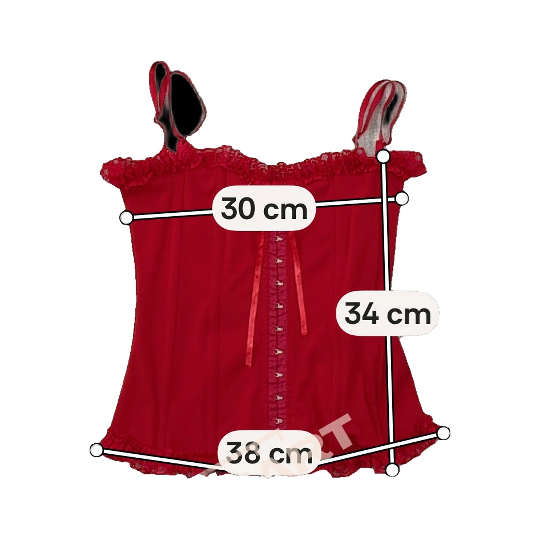 Red Ruffled Cami Top