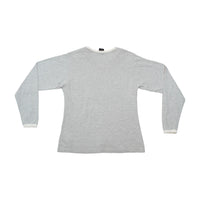 Nike Vintage Gray Long Sleeve V Neck Shirt