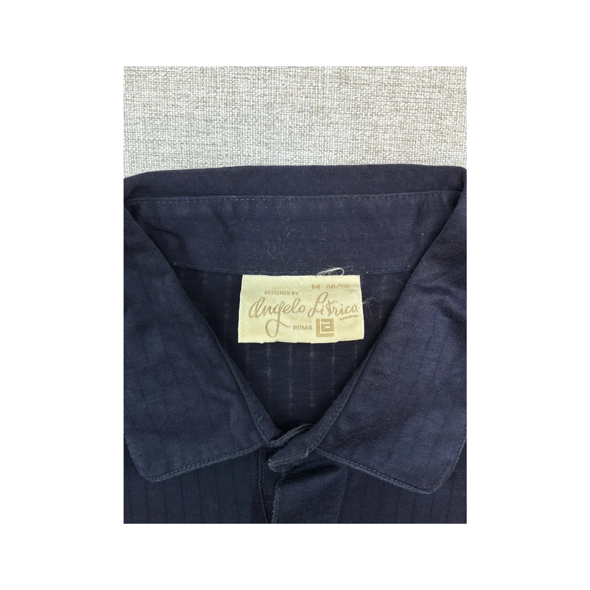Angelo Litrico Tonal Pinstripe Cotton Polo Shirt