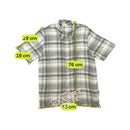 Maria Bellesi Plaid Linen Blend Zip Front Shirt
