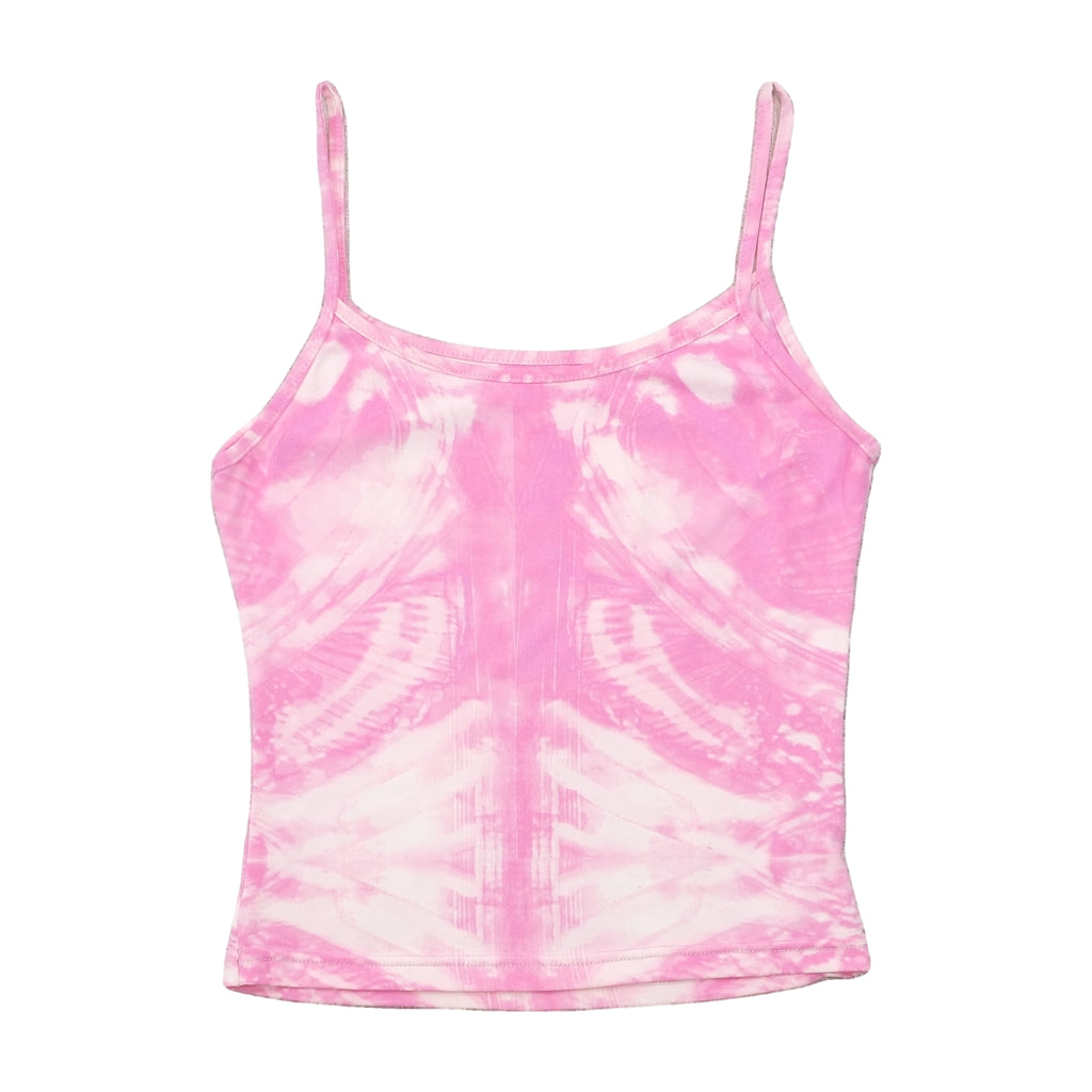 Pink Tie Dye Fitted Tank Top