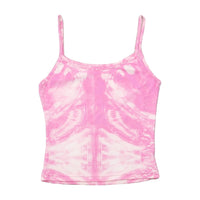 Pink Tie Dye Fitted Tank Top
