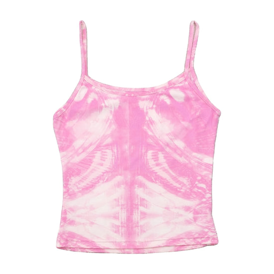 Pink Tie Dye Fitted Tank Top