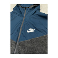 Nike Sportswear Sherpa-Lined Hooded Full-Zip Jacket (Blue/Gray) (XL Boys)