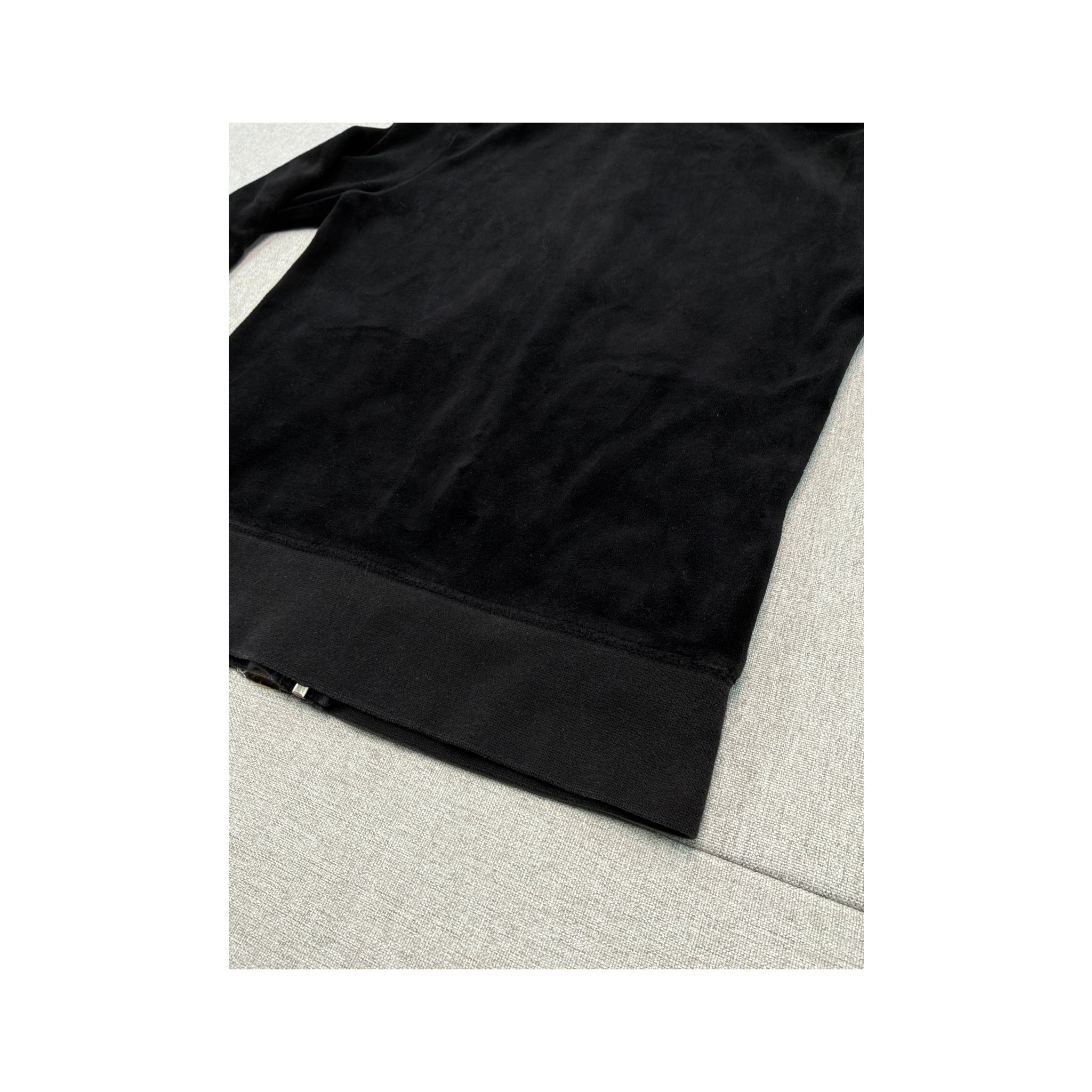 Juicy Couture Black Velour Zip Up Hoodie