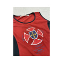 Americo Tavar Graphic Print Contrast Trim Baseball Tank T-shirt