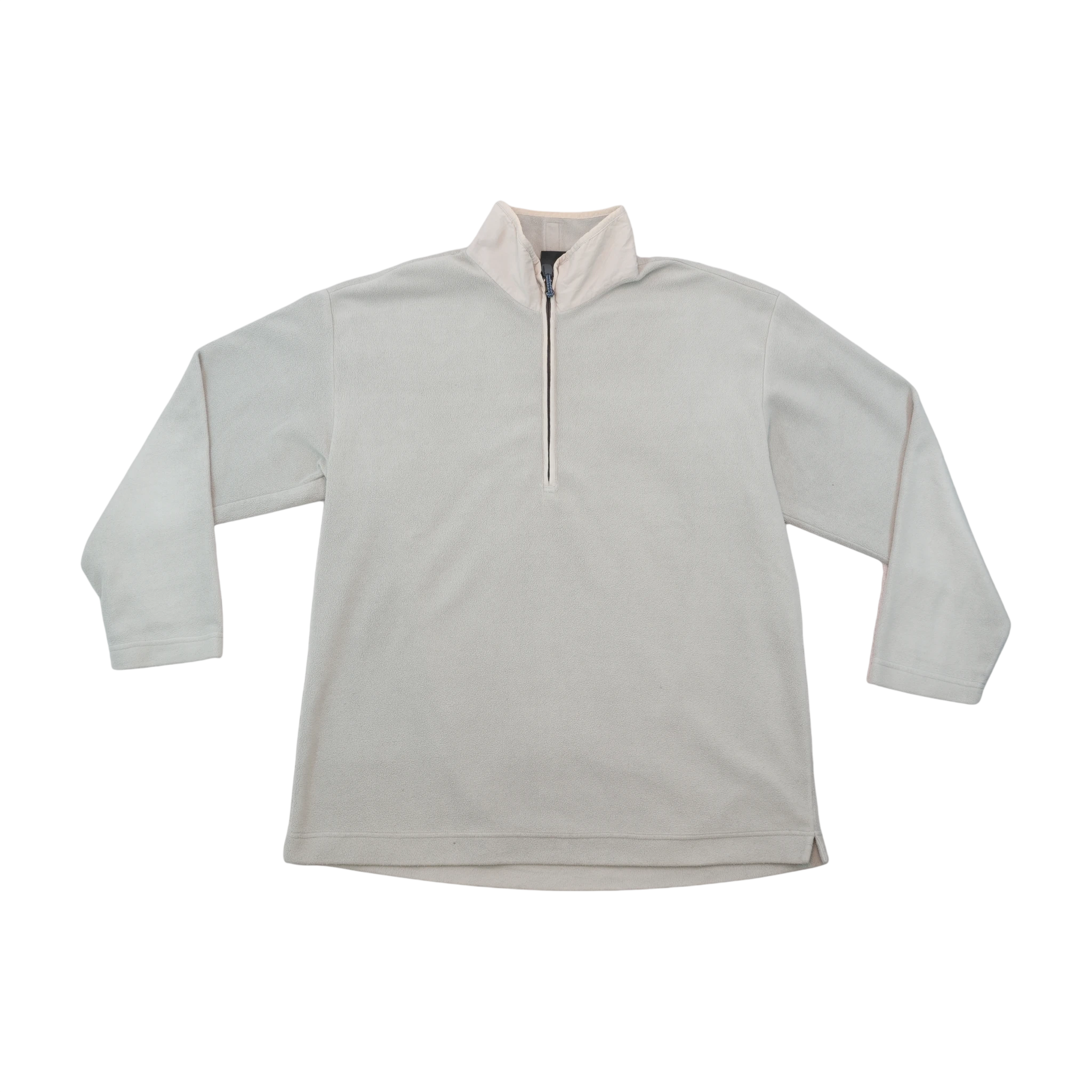 Think Pink Vintage Light Gray Quarter Zip Fleece